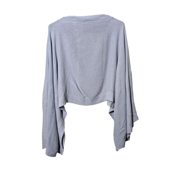 Lululemon Forward Flow Poncho OS Gray Knit Stretch Casual Comfort Silk Blend - Picture 2 of 13